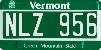 VT license plate NLZ956