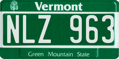VT license plate NLZ963