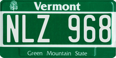 VT license plate NLZ968