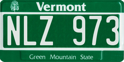 VT license plate NLZ973