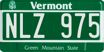 VT license plate NLZ975