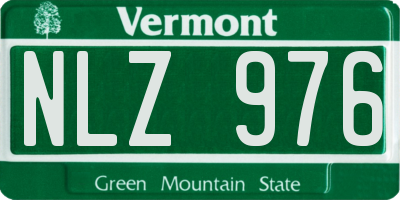 VT license plate NLZ976