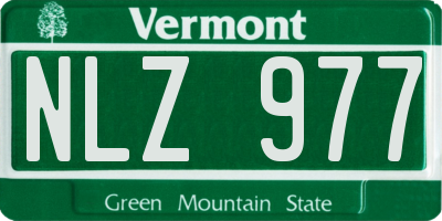 VT license plate NLZ977
