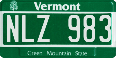 VT license plate NLZ983
