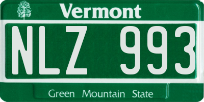 VT license plate NLZ993