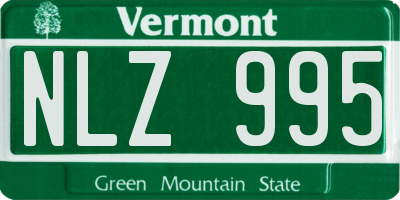 VT license plate NLZ995