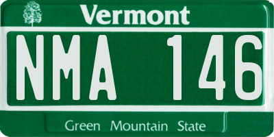 VT license plate NMA146