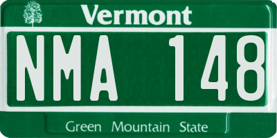 VT license plate NMA148