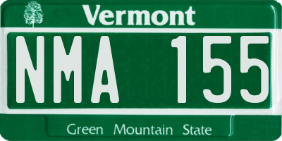 VT license plate NMA155
