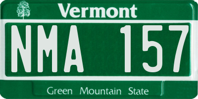 VT license plate NMA157