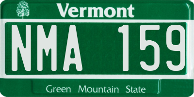VT license plate NMA159