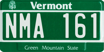 VT license plate NMA161