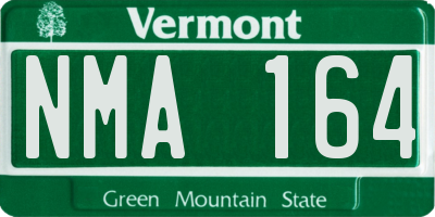 VT license plate NMA164