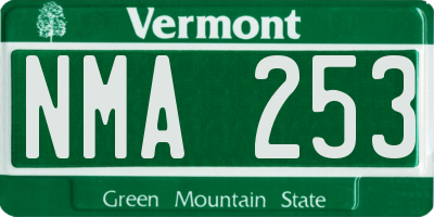 VT license plate NMA253