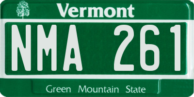 VT license plate NMA261