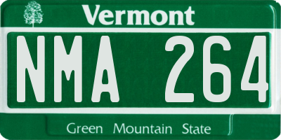 VT license plate NMA264