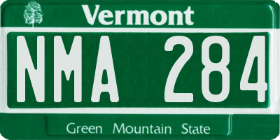VT license plate NMA284
