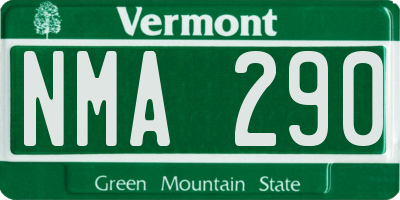 VT license plate NMA290