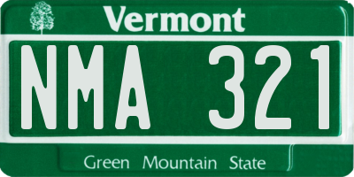 VT license plate NMA321