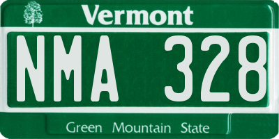 VT license plate NMA328