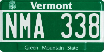 VT license plate NMA338