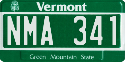 VT license plate NMA341