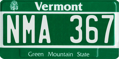 VT license plate NMA367