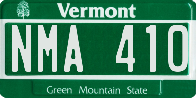 VT license plate NMA410