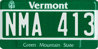 VT license plate NMA413
