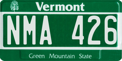 VT license plate NMA426