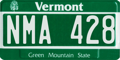 VT license plate NMA428