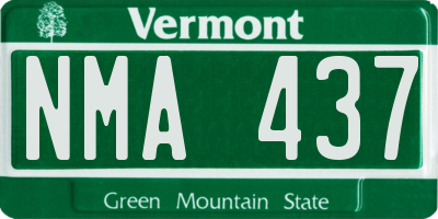VT license plate NMA437