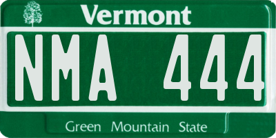 VT license plate NMA444