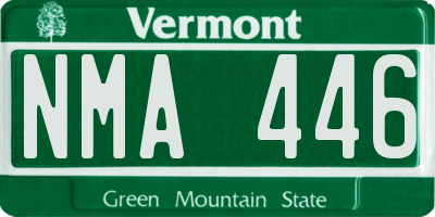 VT license plate NMA446