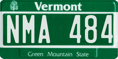 VT license plate NMA484