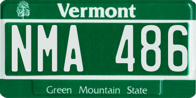 VT license plate NMA486