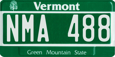VT license plate NMA488