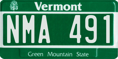 VT license plate NMA491