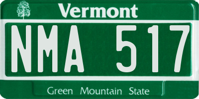 VT license plate NMA517