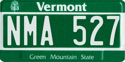 VT license plate NMA527