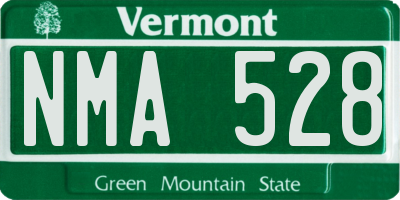 VT license plate NMA528