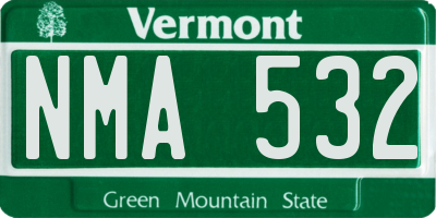 VT license plate NMA532