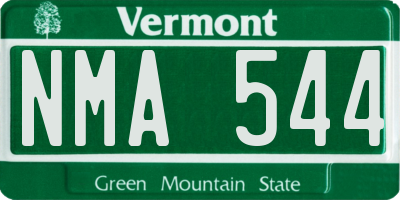 VT license plate NMA544