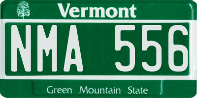 VT license plate NMA556