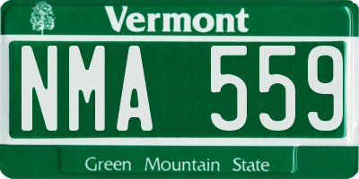 VT license plate NMA559