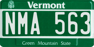 VT license plate NMA563