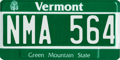 VT license plate NMA564