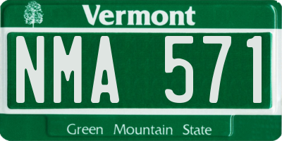 VT license plate NMA571