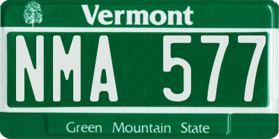 VT license plate NMA577