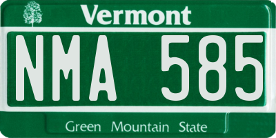 VT license plate NMA585